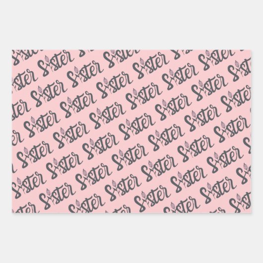 Flor Wrapping Paper Flat Sheet Set 3 Geschenkpapier Set (Vorderseite)