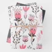 Flor Wrapping Paper Flat Sheet Set 3 Geschenkpapier Set (Beispiel)