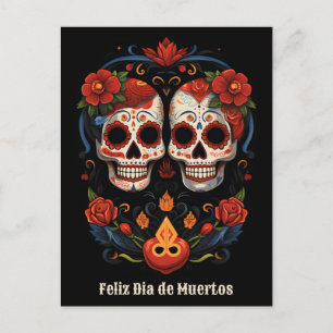 🌹 Flor y Calavera: Tribut an Dia de Muertos 🌹 Postkarte