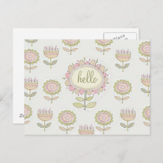 Flora73 hallo Postkarte (Vorne/Hinten)