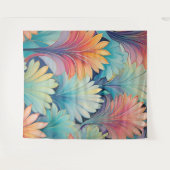 Flora 1 Blumenpastel Tapesta Wandteppich (Vorderseite (Horizontal))