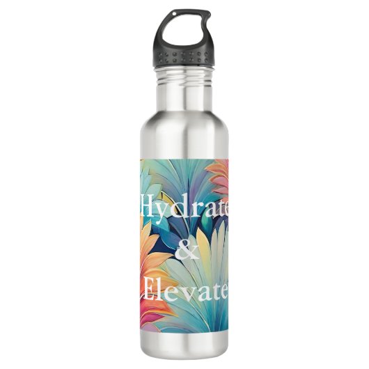 Flora 1 Floral Pastete Wasser Flasche Typ 1 Edelstahlflasche (Vorderseite)