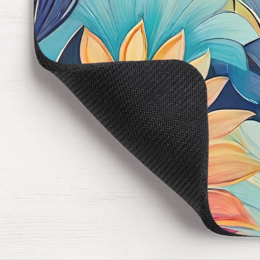 Flora 1 Pastell-Maus-Pad Mousepad (Ecke)
