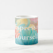 Flora 2 Blumenpastel Klassische Tasse (Mittel)