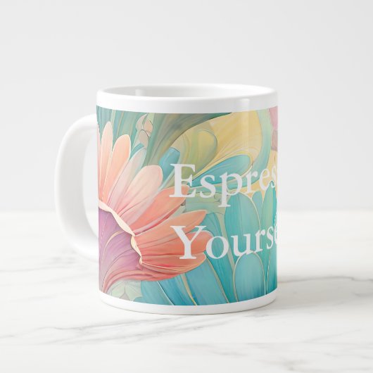Flora 2 Blumenpastel Spezielle Tasse (Vorderseite Links)