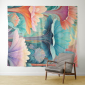 Flora 2 Blumenpastel Tapesta Wandteppich (Beispiel (Horizontal))