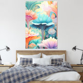Flora 2 Blütenpastete Canvas Print Leinwanddruck (Insitu (Schlafzimmer))