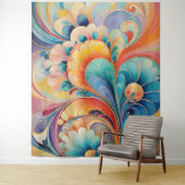 Flora 3 Blumenpastel Tapesta Wandteppich (Beispiel)