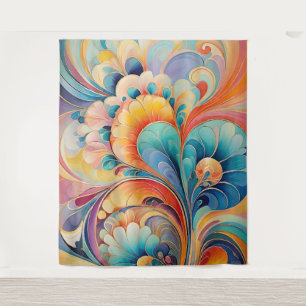 Flora 3 Blumenpastel Tapesta Wandteppich