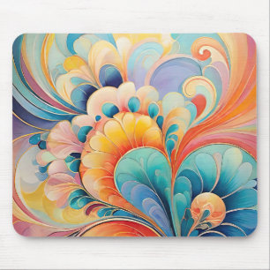 Flora 3 Blumenpastellwand Mousepad