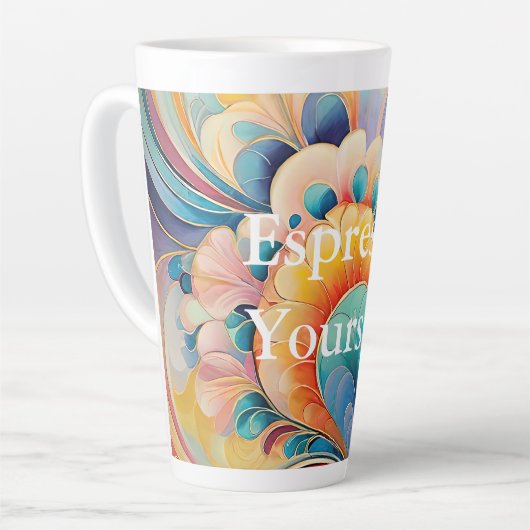 Flora 3 Flora Pastell Latte Tasse (Linke Ecke)