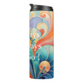 Flora 3 Floral Pastell Thermal Tumbler Thermosbecher (Nach rechts gedreht)