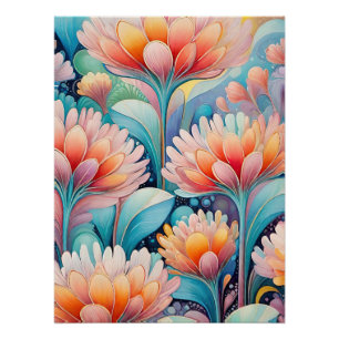 Flora 4 Blumenpastete Poster
