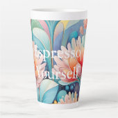 Flora 4 Flora Pastell Latte Tasse (Vorderseite)