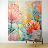 Flora 5 Blumenpastel Tapesta Wandteppich (Beispiel)