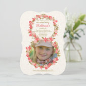 Flora 8 Foto Einladung (Stehend Vorderseite)