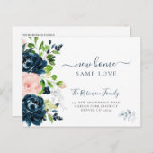 Flora Aquarell Moderne Bewegung Ankündigungspostkarte (Vorne/Hinten)