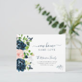 Flora Aquarell Moderne Bewegung Ankündigungspostkarte (Stehend Vorderseite)