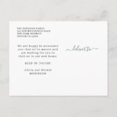 Flora Aquarell Moderne Eleganz Ankündigungspostkarte (Rückseite)