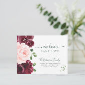 Flora Aquarell Moderne Eleganz Ankündigungspostkarte (Stehend Vorderseite)