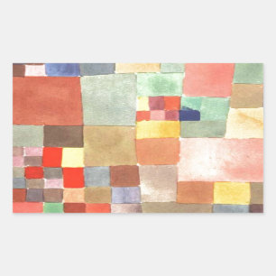 Flora auf Sand durch Paul Klee Rechteckiger Aufkleber