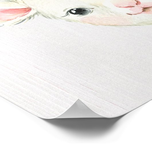 Flora-Baby-Lamm Poster (Ecke)