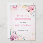 Flora-Babydusche Save the Date (Vorderseite)