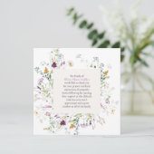 Flora-Beerdigung in Aquarellfarben Dankeschön Kart (Stehend Vorderseite)