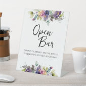 Flora Bläserndes Zeichen für offene Bar Sockelschild (In SItu)