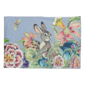Flora Blauen Bunny Rabatt Chinoiserie Kissenbezug (Rückseite)