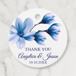 Flora blauer blaue Marinebräu Geschenkanhänger