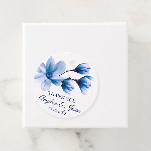 Flora blauer blaue Marinebräu Geschenkanhänger (Beispiel)