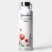 Flora Blume Glückliche Mutter 32 oz Wasserflasche Trinkflasche (Vorderseite)