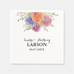 Flora-Blume Hochzeit Napkin Serviette