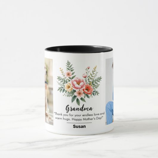 Flora Blume Muttertag Granma Gift Combo Tasse (Zentrum)