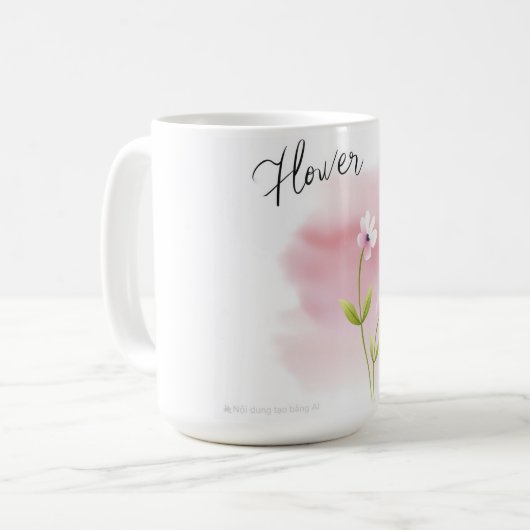 Flora Blume Tasse (Vorderseite Links)