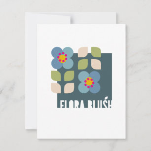 FLORA BLUSH - Modern Floral Invoral Card Feiertagskarte