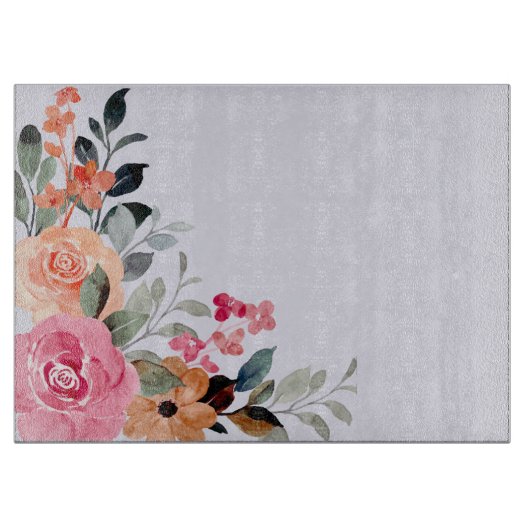 Flora-Blütenblätterbrett Schneidebrett (Vorderseite)