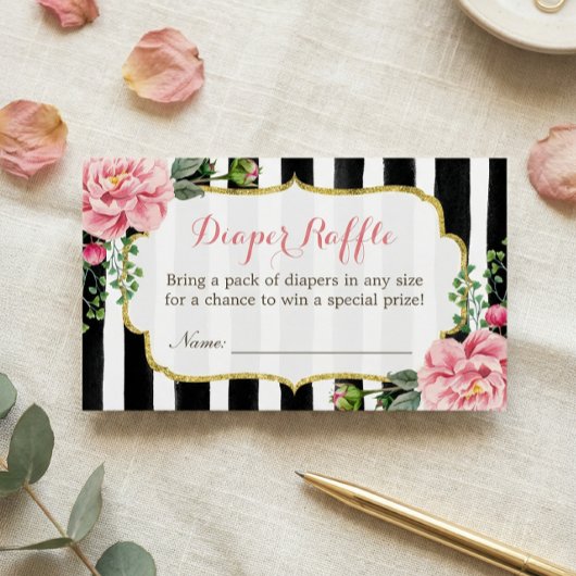 Flora-Blütendusche-Windeln-Raffle-Ticket