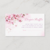 Flora-Blütendusche-Windeln-Raffle-Ticket Begleitkarte (Vorderseite)