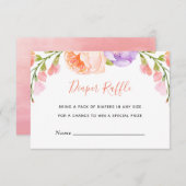 Flora-Blütendusche Windelwaschmaschine Faltkarte Begleitkarte (Vorne/Hinten)