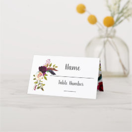 Flora Boho Chic Hochzeitskarten Platzkarte