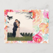 Flora; Boho glückliche Farben Einladungspostkarte (Rückseite)