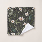 Flora Botanischer Garten Wasserfarben Muster Badhandtuch Set (Waschlappen)
