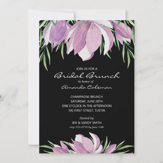 Flora-Brautparty Einladung (Vorderseite)