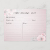 Flora-Brautparty für Wasserfarben Einladungspostkarte (Rückseite)