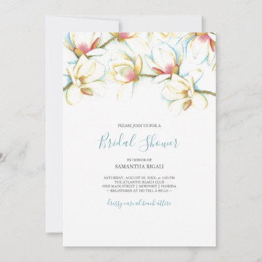 Flora Brautparty Weißes Magnolia (Vorderseite)