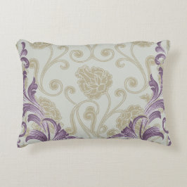 Flora Brazilica | aquamarin rosa Vierblättrige Flo Zierkissen