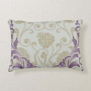 Flora Brazilica   aquamarin rosa Vierblättrige Flo Zierkissen