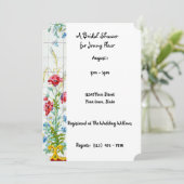 Flora Bridal Dusche Einladung (Stehend Vorderseite)